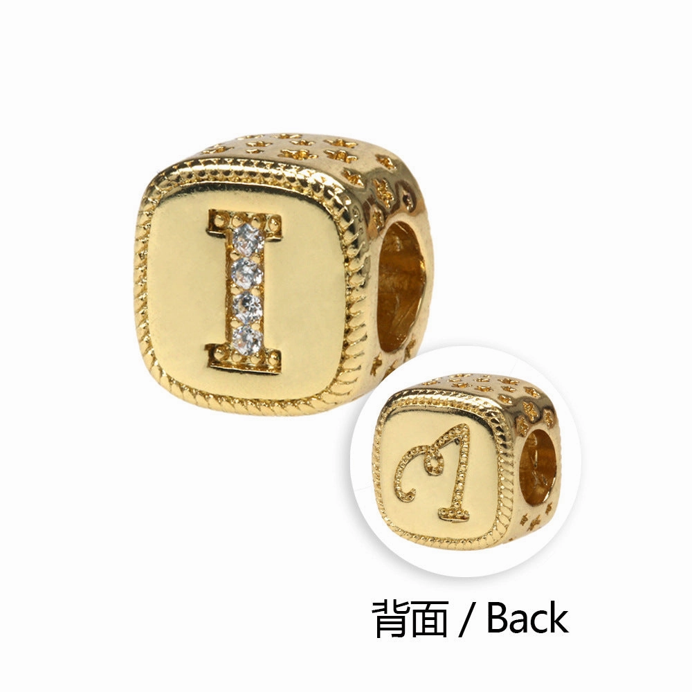 Wholesale Alphabet Snake Gold Plated Copper Beaded Bracelets