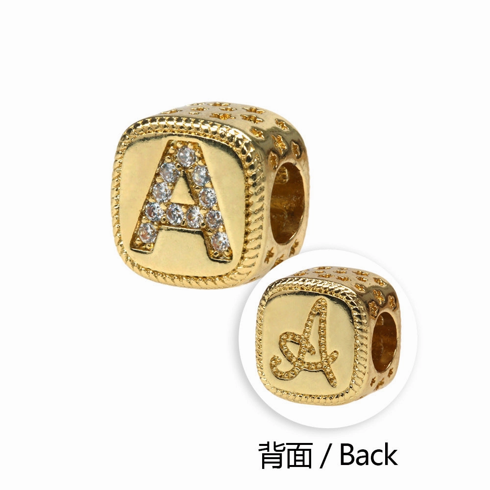 Wholesale Alphabet Snake Gold Plated Copper Beaded Bracelets