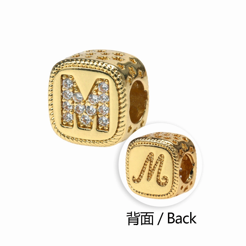 Wholesale Alphabet Snake Gold Plated Copper Beaded Bracelets