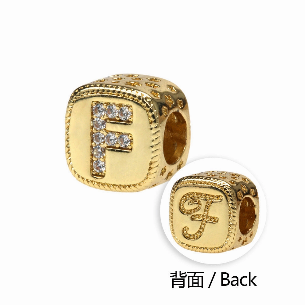 Wholesale Alphabet Snake Gold Plated Copper Beaded Bracelets