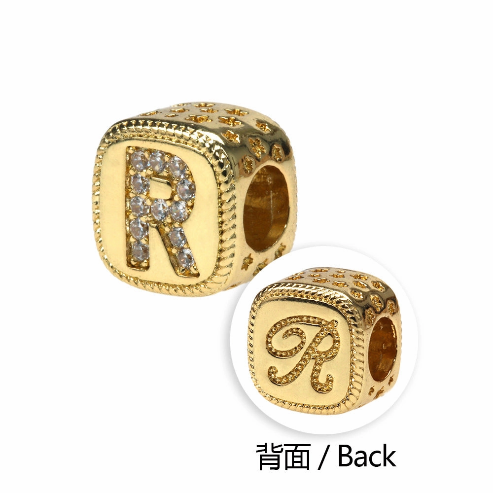 Wholesale Alphabet Snake Gold Plated Copper Beaded Bracelets