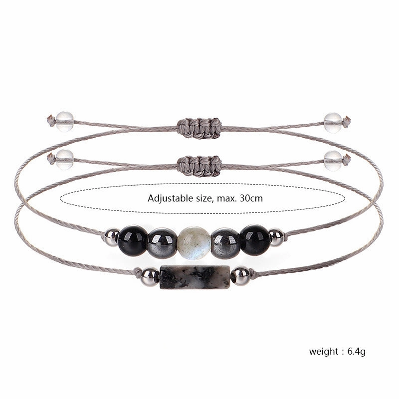 Wholesale Amethyst Tiger Eye Pillar Stone Moonstone Crystal Bracelet