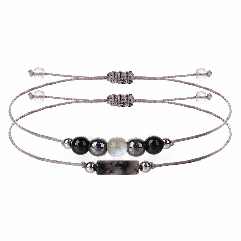 Wholesale Amethyst Tiger Eye Pillar Stone Moonstone Crystal Bracelet