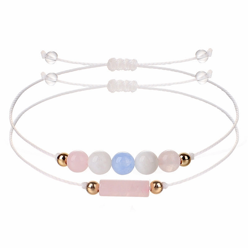 Wholesale Amethyst Tiger Eye Pillar Stone Moonstone Crystal Bracelet