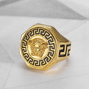 Wholesale Ancient Greek Vintage Titanium Men's Rings