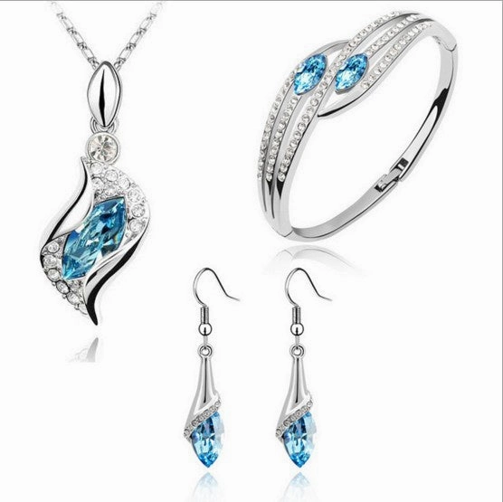Wholesale Angel Elf Crystal Alloy Bracelet Jewelry Set