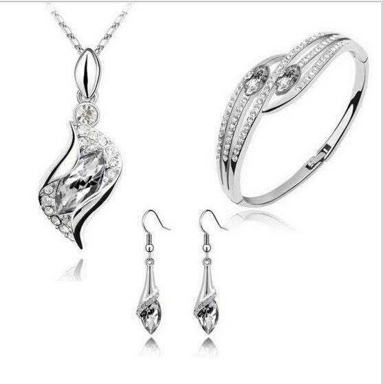 Wholesale Angel Elf Crystal Alloy Bracelet Jewelry Set