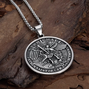 Wholesale Angel Titanium Steel Necklaces