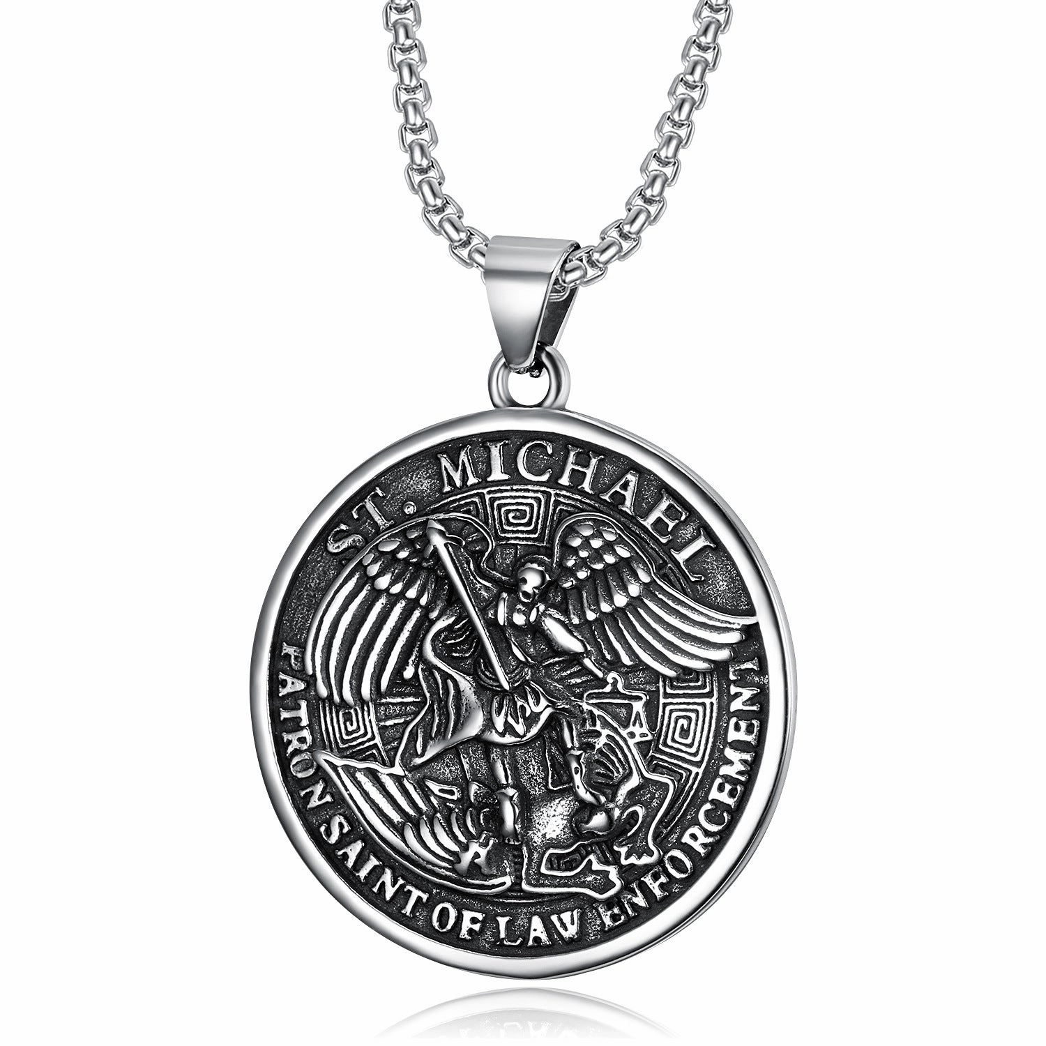 Wholesale Angel Titanium Steel Necklaces