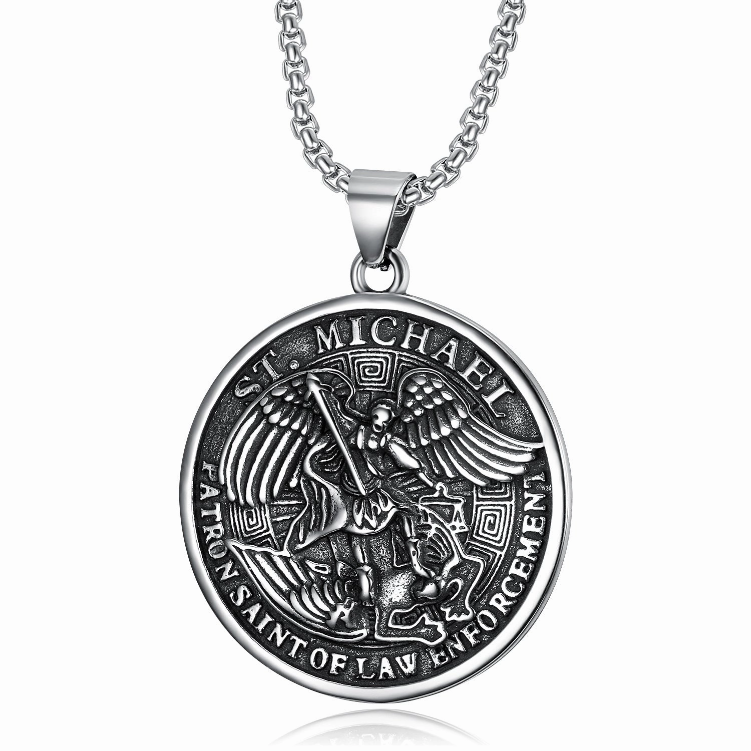 Wholesale Angel Titanium Steel Necklaces