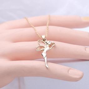 Wholesale Angel Tooth Fairy Alloy Necklaces