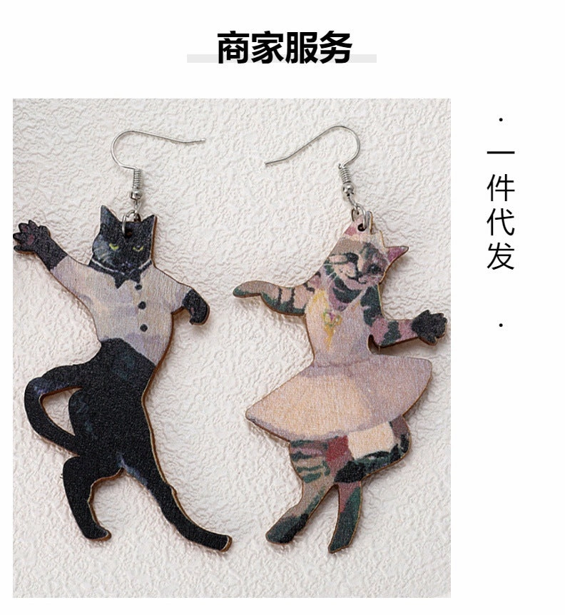Wholesale Animal Western Wooden Earrings