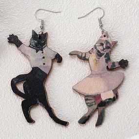 Wholesale Animal Western Wooden Earrings