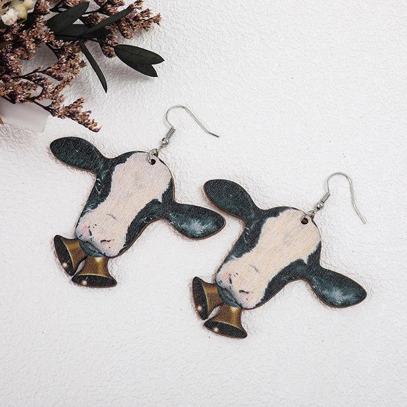 Wholesale Animal Western Wooden Earrings