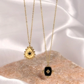 Wholesale Antique Design Water Drop 18K Necklace