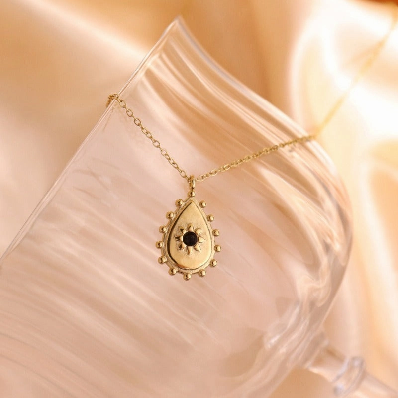 Wholesale Antique Design Water Drop 18K Necklace