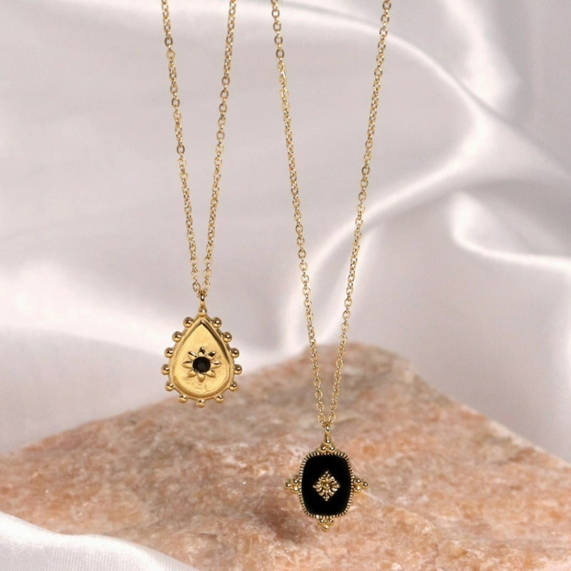 Wholesale Antique Design Water Drop 18K Necklace