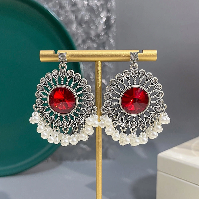 Wholesale Antique Full Diamond Alloy Earrings
