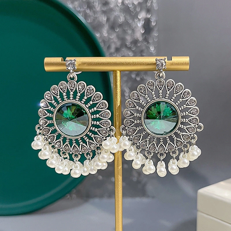Wholesale Antique Full Diamond Alloy Earrings