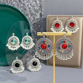 Wholesale Antique Full Diamond Alloy Earrings