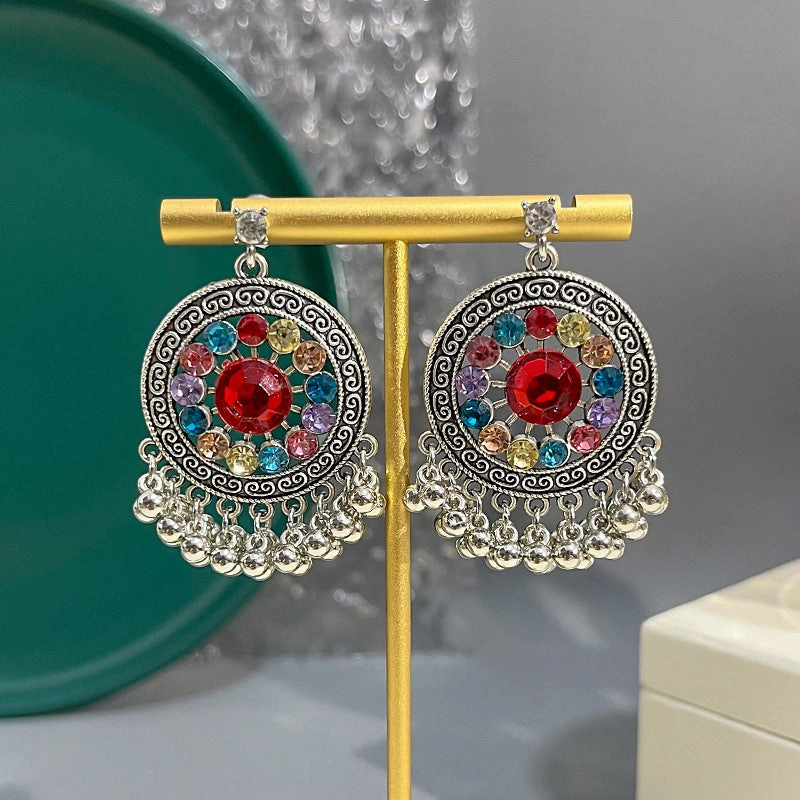 Wholesale Antique Full Diamond Alloy Earrings