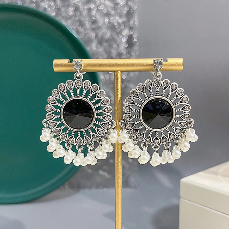 Wholesale Antique Full Diamond Alloy Earrings