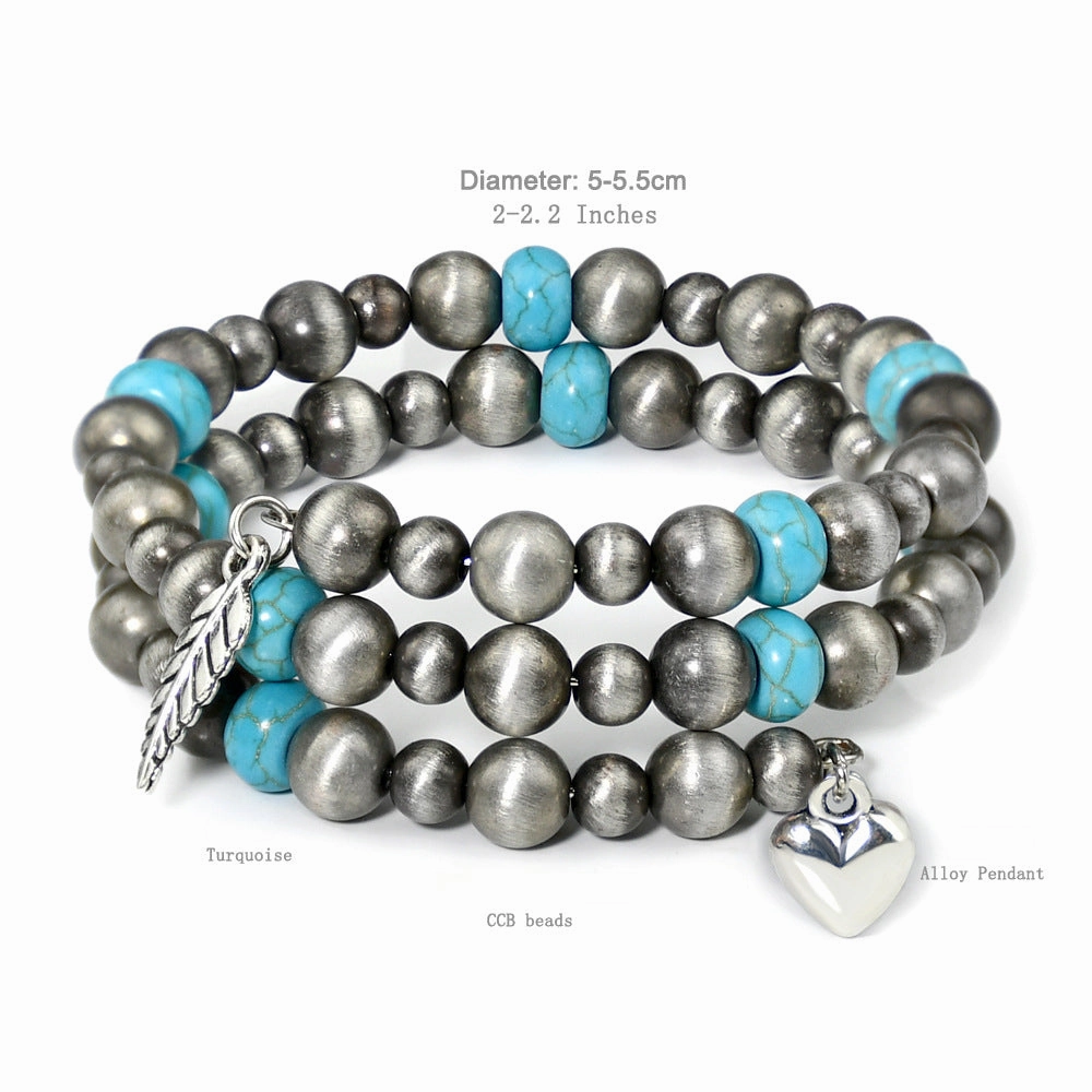 Wholesale Antique Tin Bracelets Retro Multi-layered Convergence