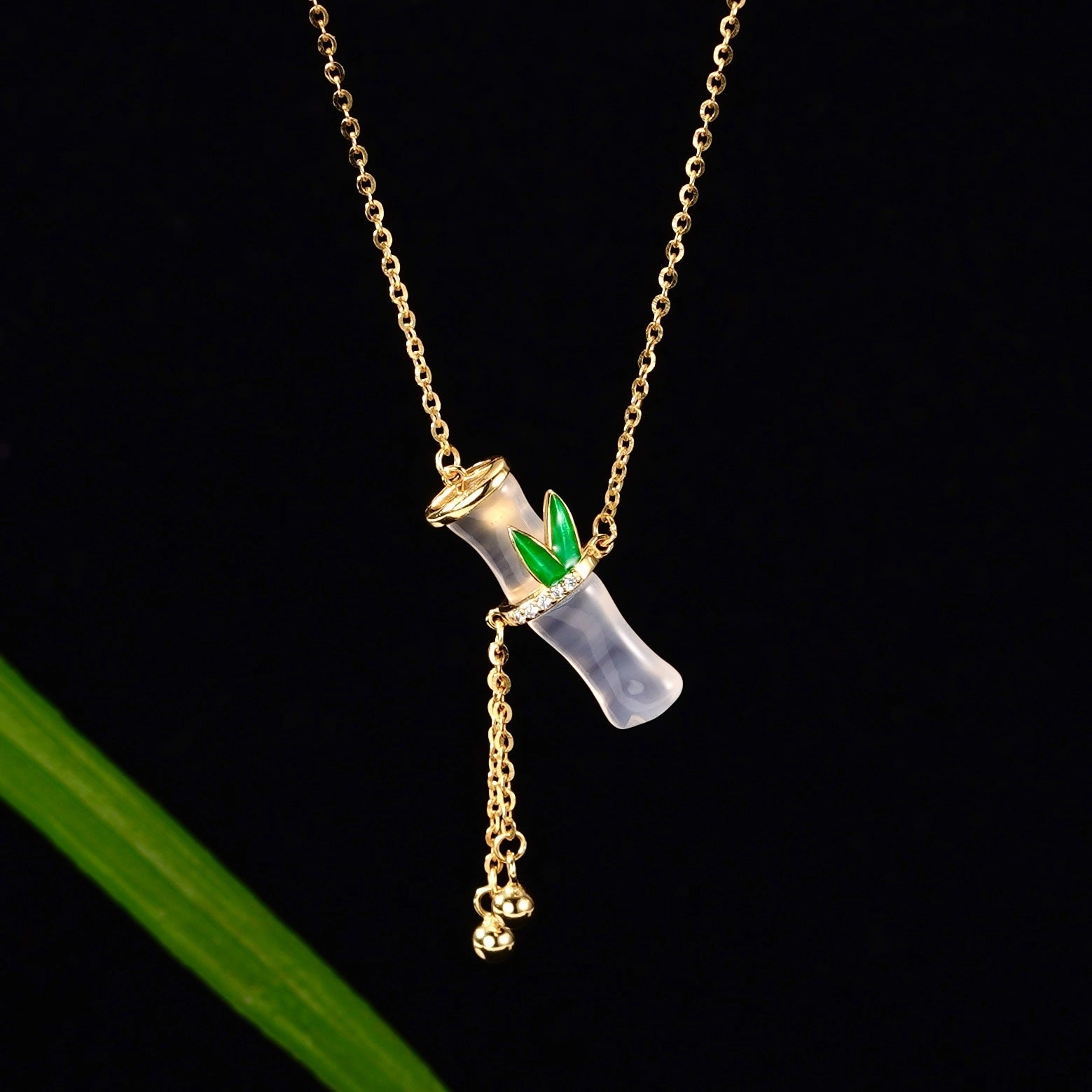 Wholesale Antique White Chalcedony Bamboo Necklace