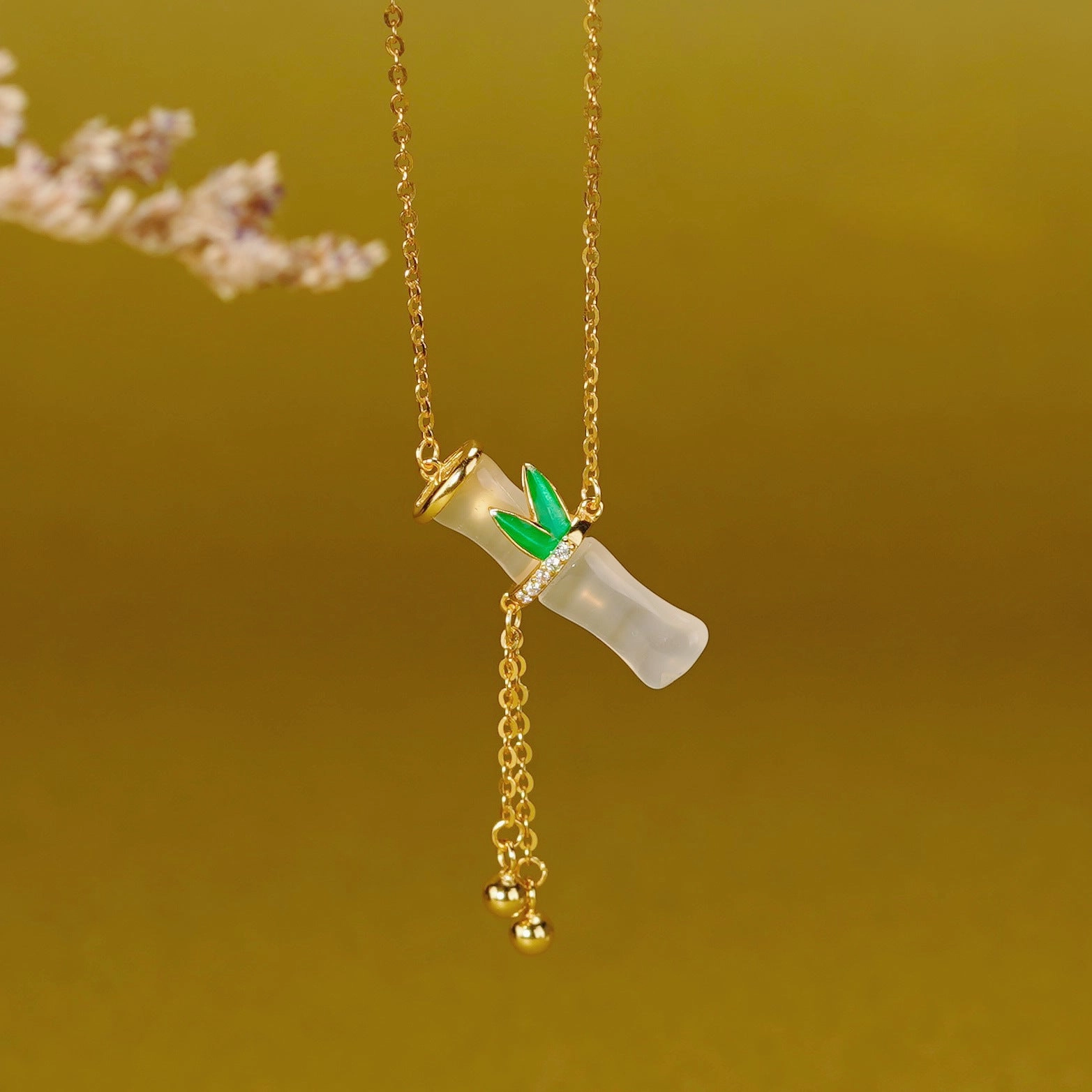 Wholesale Antique White Chalcedony Bamboo Necklace