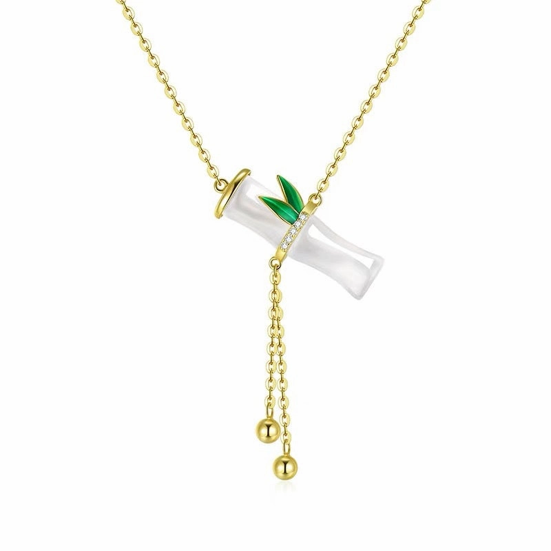 Wholesale Antique White Chalcedony Bamboo Necklace