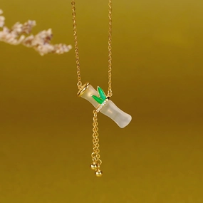 Wholesale Antique White Chalcedony Bamboo Necklace