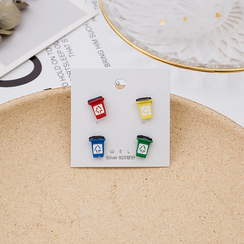 Wholesale Asymmetric Animal Drop Alloy Ear Studs