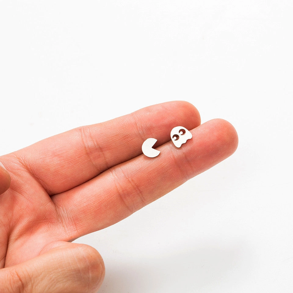 Wholesale Asymmetric Geometric Hollow Alloy Earrings