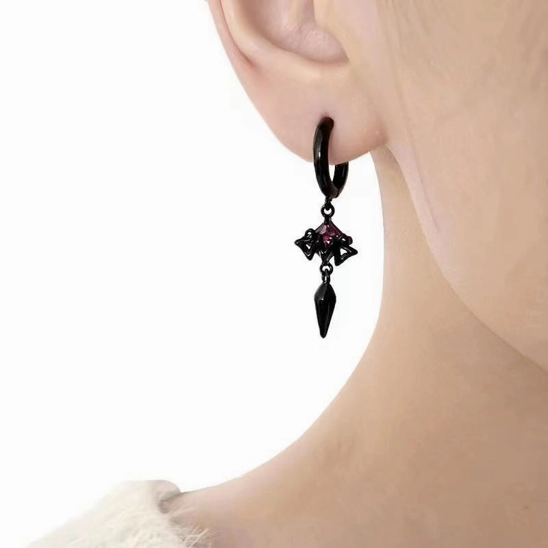 Wholesale Asymmetric Ghost Alloy Earrings