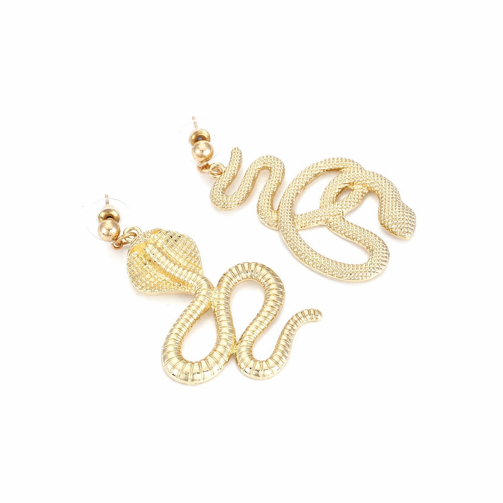 Wholesale Asymmetric Snake Vintage Alloy Earrings