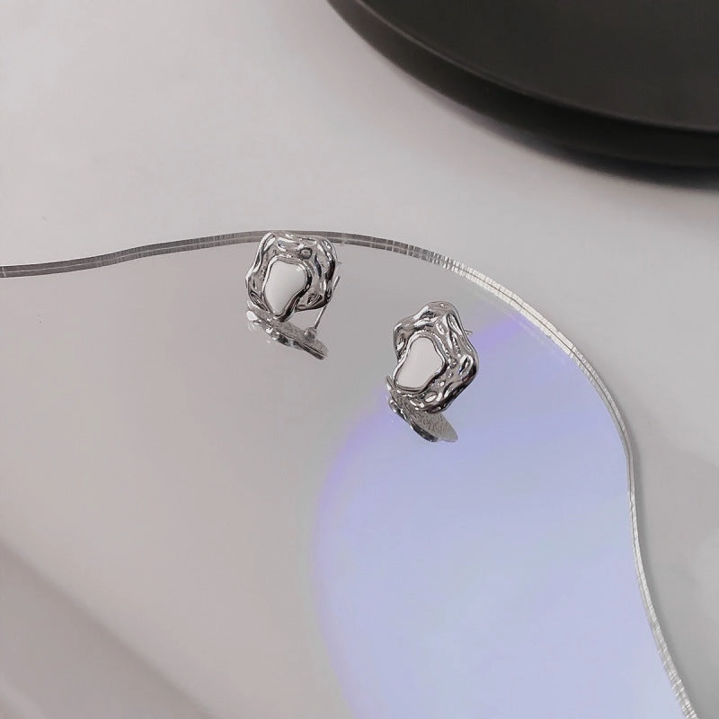 Wholesale Aurora Flowing Irregular 925 Sterling Silver Earrings