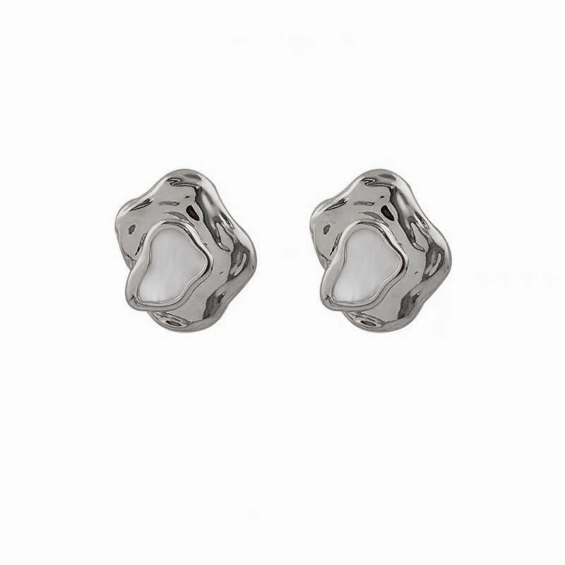 Wholesale Aurora Flowing Irregular 925 Sterling Silver Earrings