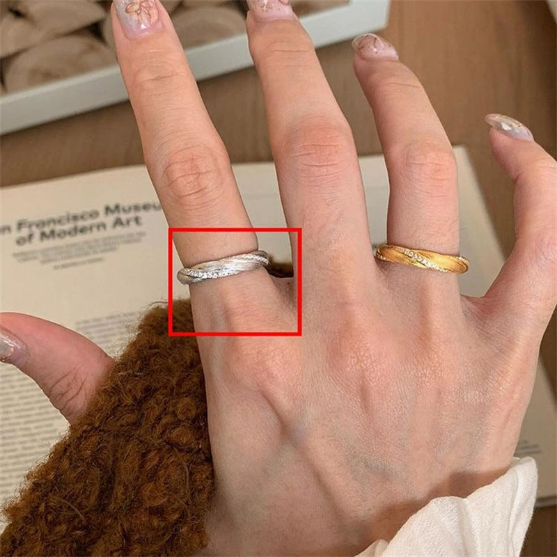 Wholesale Autumn and Winter Flash Diamond Zircon Does Not Fade High-end Luxury Sterling Silver Rings