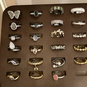Wholesale Autumn and Winter Flash Diamond Zircon Does Not Fade High-end Luxury Sterling Silver Rings