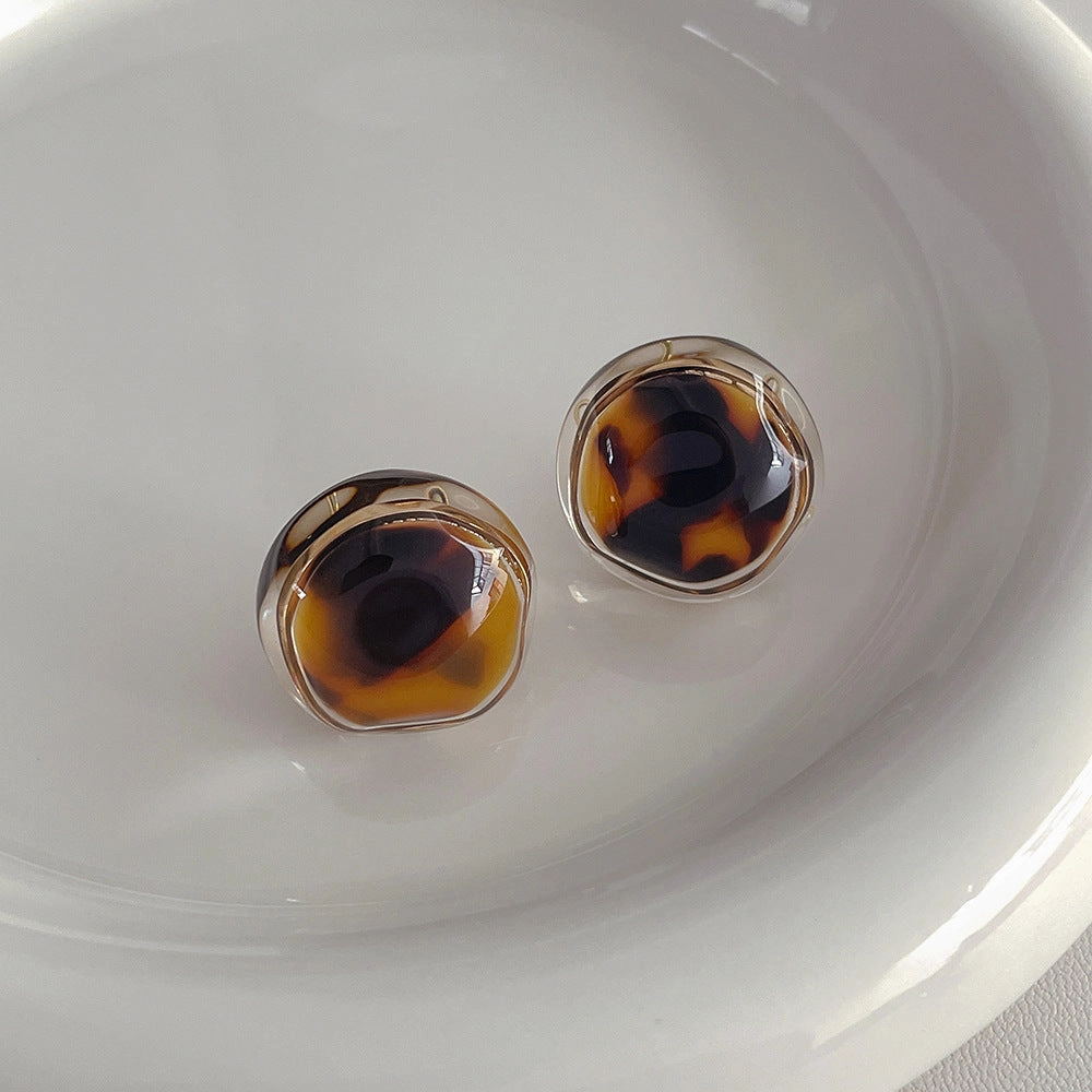 Wholesale Autumn and Winter Irregular Resin Earrings
