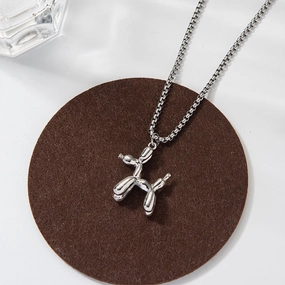 Wholesale Balloon Puppy Necklace Sweater Chain