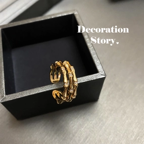 Wholesale Bamboo 18K Gold Simple Ring