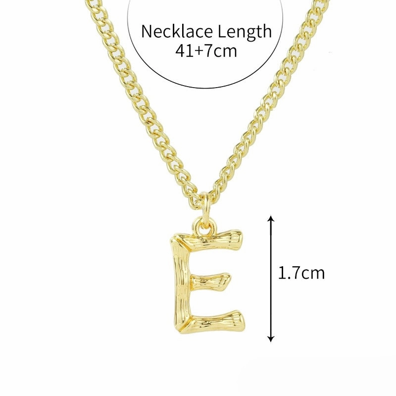 Wholesale Bamboo Letter Alloy Necklaces