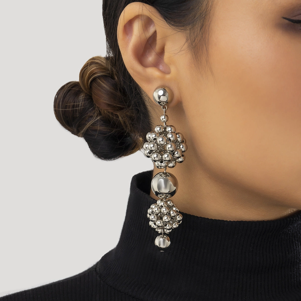 Wholesale Baroque Champagne Imitation Pearl Earrings