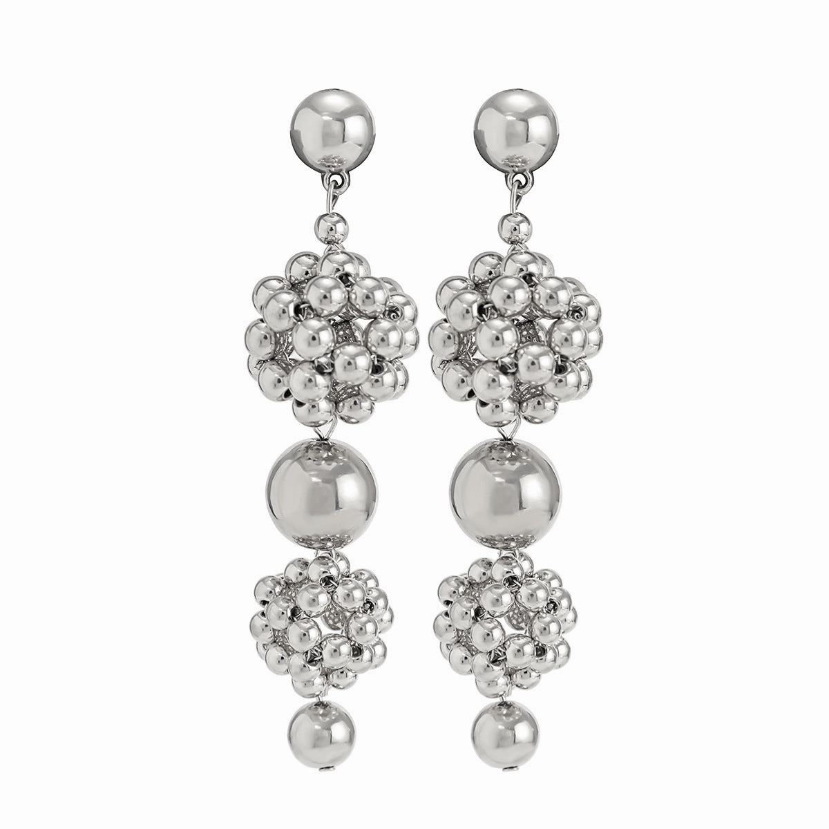 Wholesale Baroque Champagne Imitation Pearl Earrings