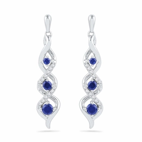 Wholesale Baroque Long Zircon Copper Earrings