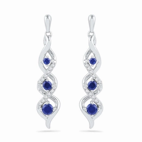 Wholesale Baroque Long Zircon Copper Earrings