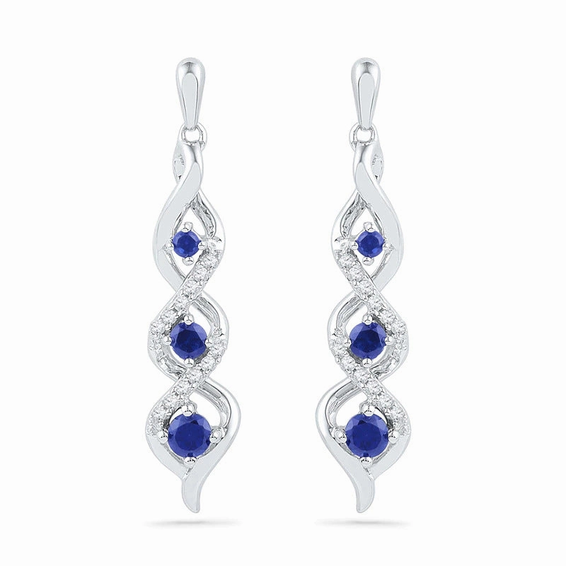 Wholesale Baroque Long Zircon Copper Earrings