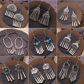 Wholesale Baroque Vintage Alloy Earrings