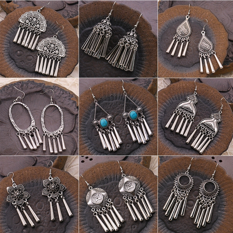 Wholesale Baroque Vintage Alloy Earrings